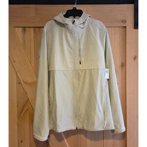 New! Womens M Old Navy Active Knittech Go-Dry Cool Hooded Jacket Sand Beige